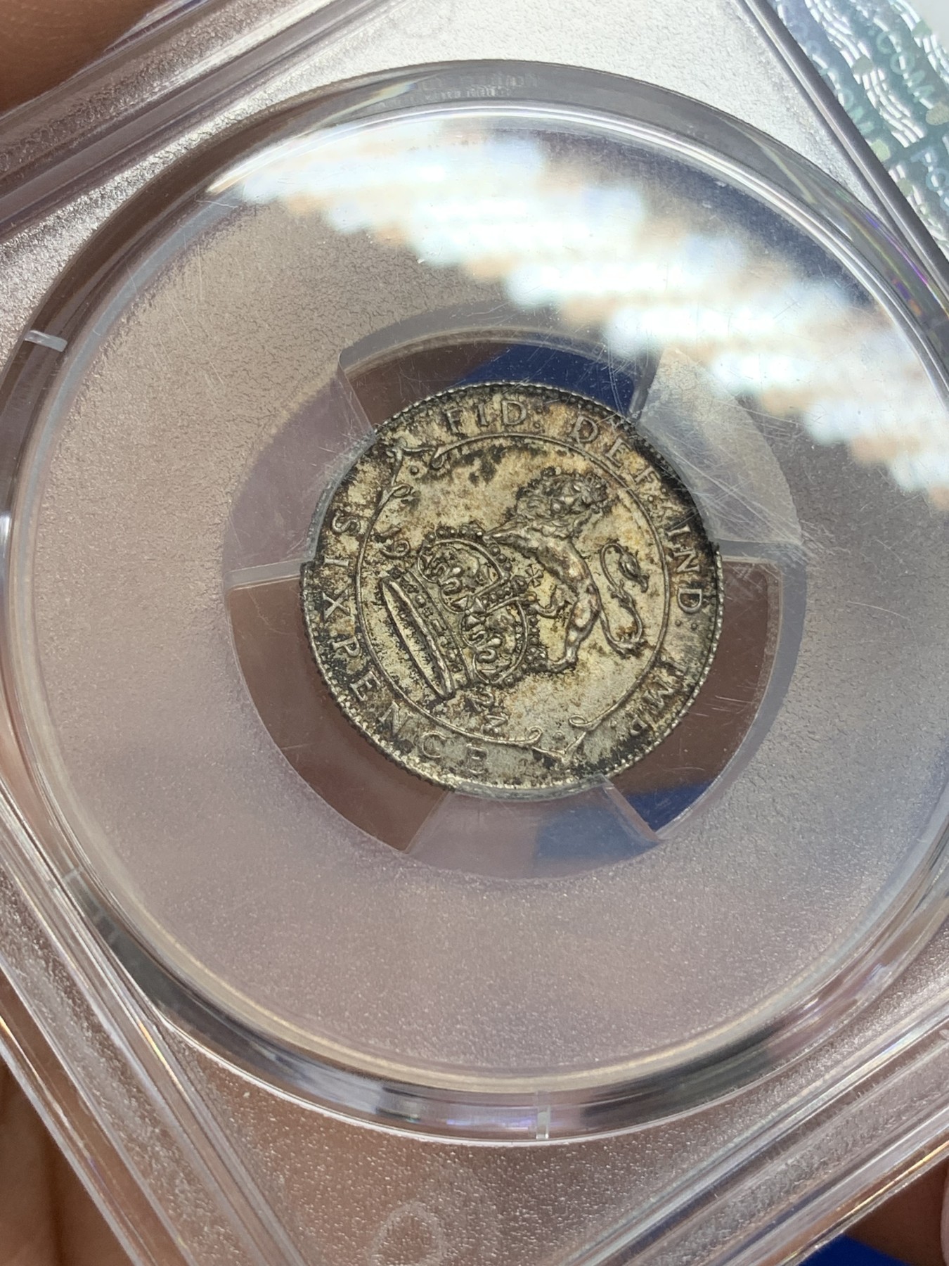 《竞宝斋》第215场-周日，周一 2场 (全场包邮) PCGS MS64 英国1924年乔五6便士银币