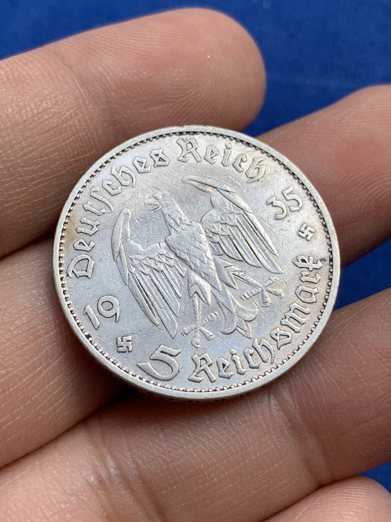 《竞宝斋》第215场-周日，周一 2场 (全场包邮) 德国 1935年 教堂5马克银币