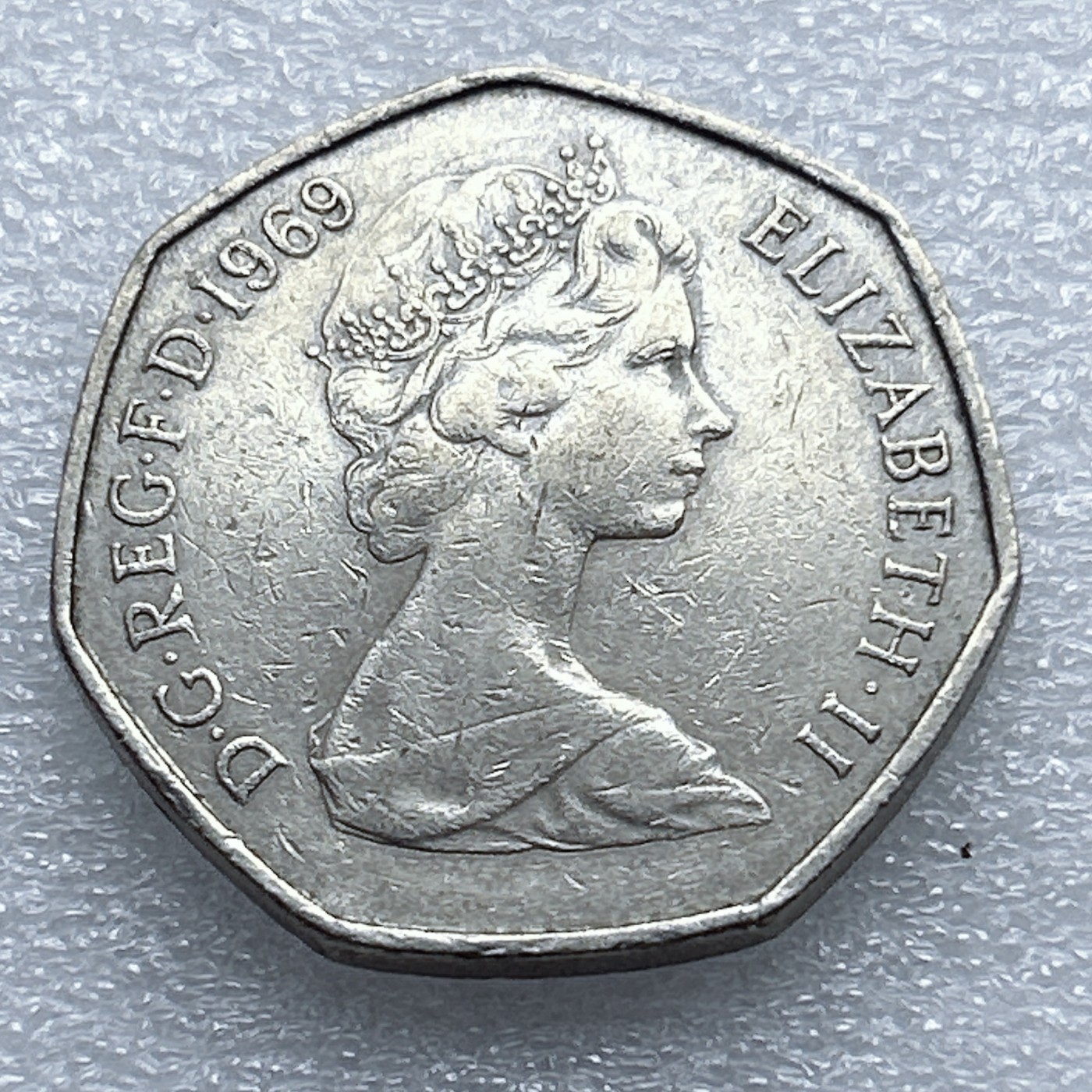 全场一元起拍 世界钱币散币专场 第37期 英国1969年50便士