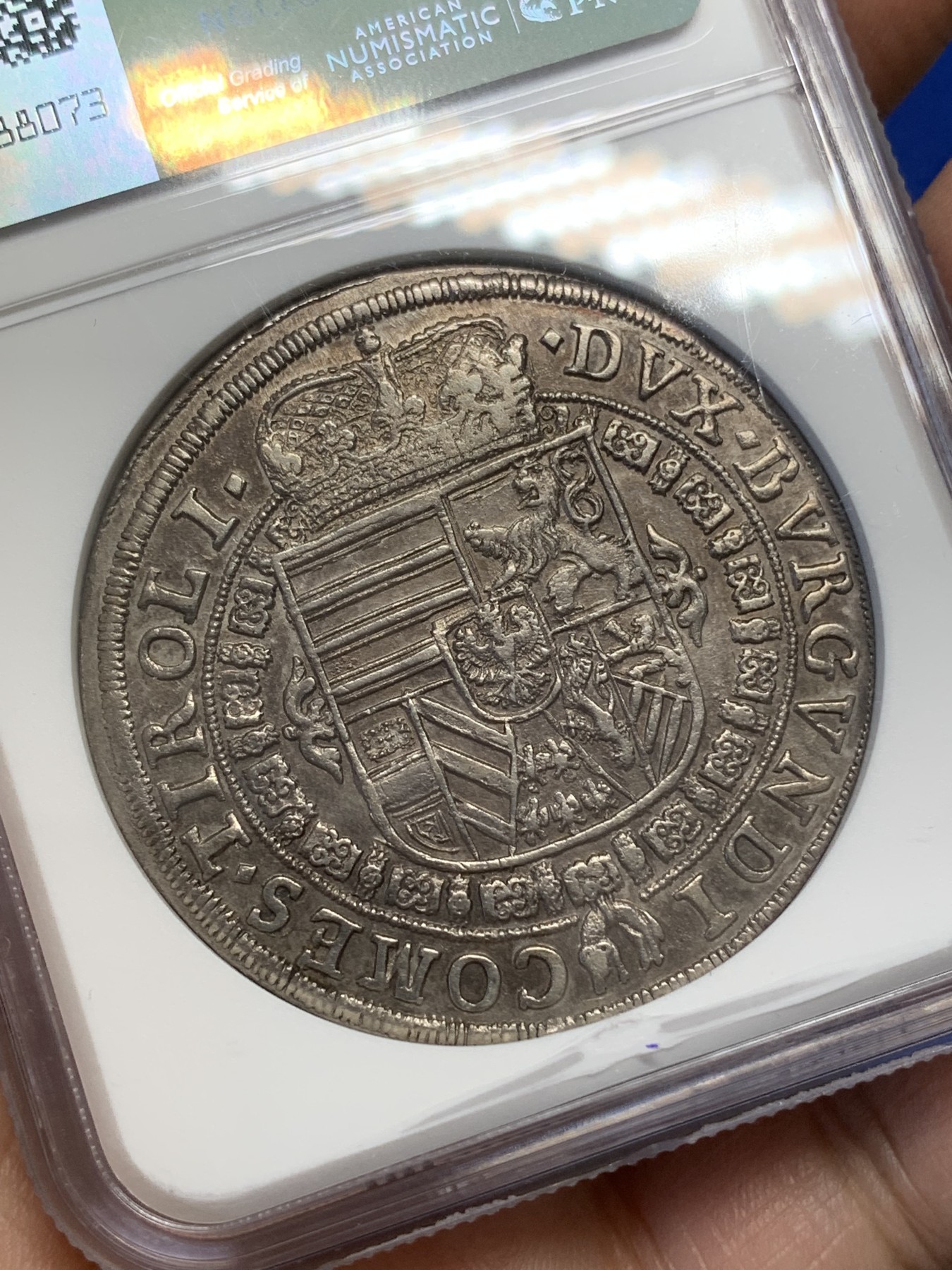 《竞宝斋》第215场-周日，周一 2场 (全场包邮) NGC-AUD 神圣罗马帝国 1632年 1泰勒大银币 霍尔造币厂 状态舒服