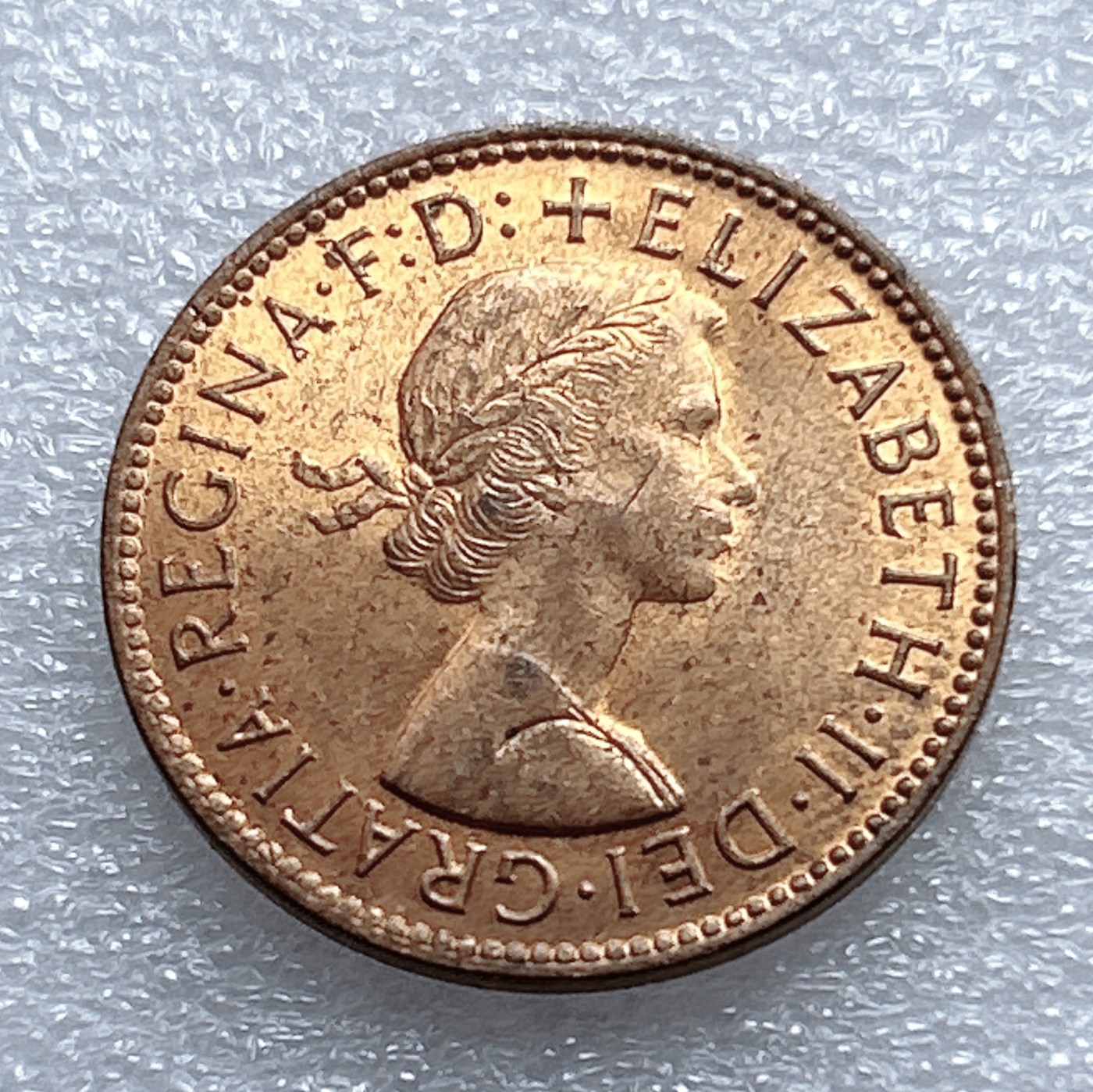 全场一元起拍 世界钱币散币专场 第37期 英国1967年半便士 一帆风顺 伊丽莎白二世女王铜币 原光品