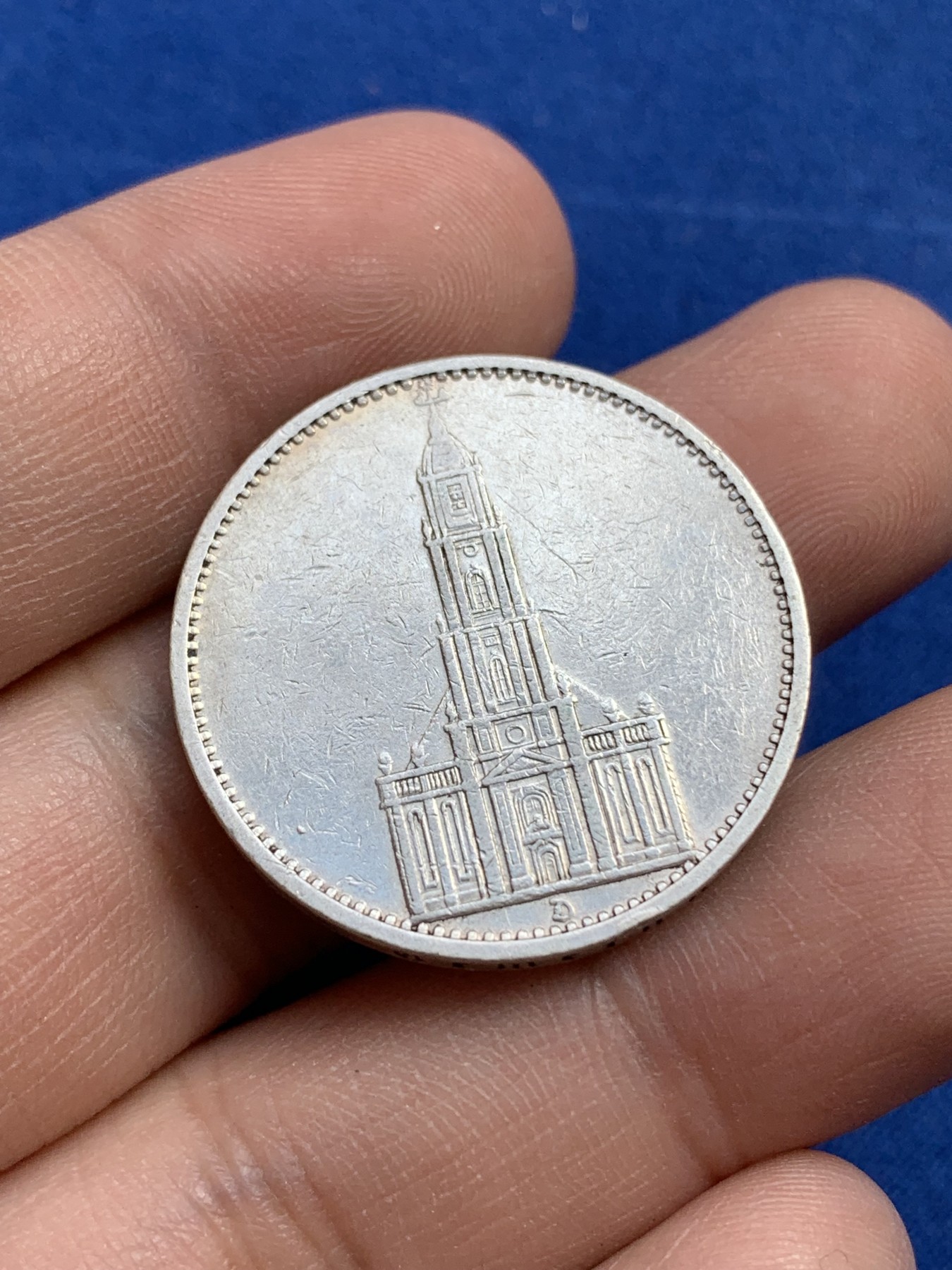 《竞宝斋》第215场-周日，周一 2场 (全场包邮) 德国 1935年 教堂5马克银币