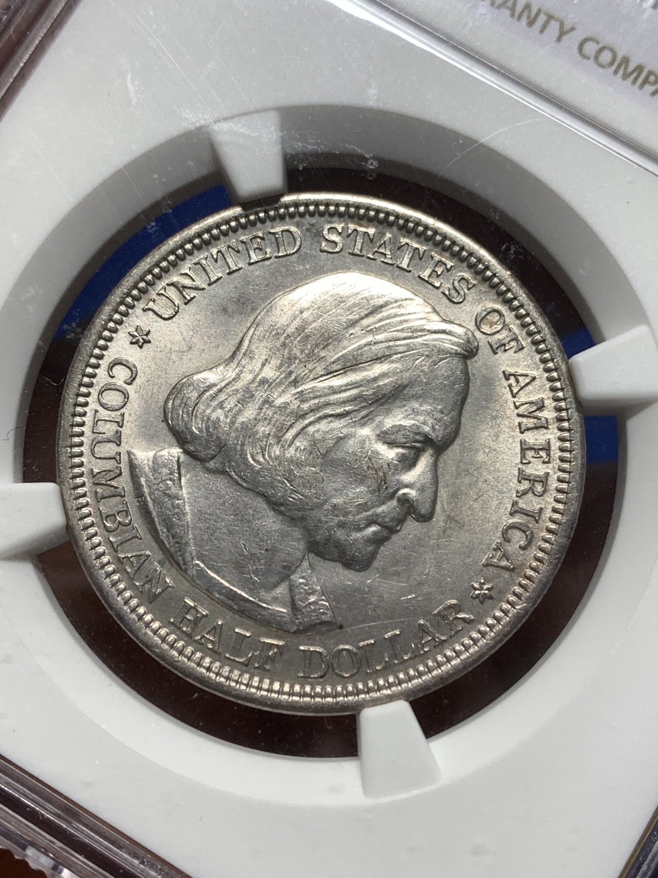 《竞宝斋》第215场-周日，周一 2场 (全场包邮) NGC-MS62 美国 1893年 纪念哥伦布 50美分 银币