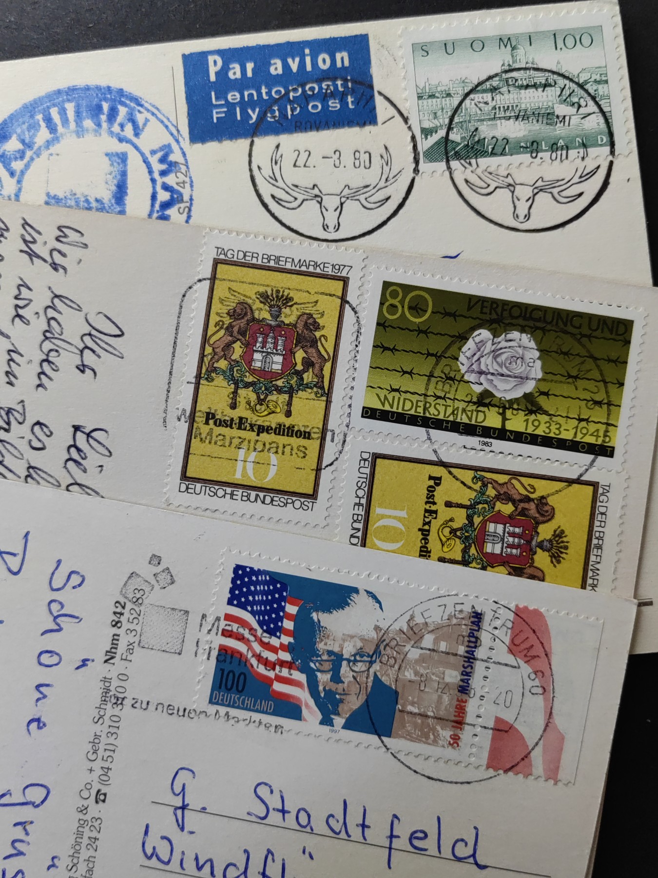 欧洲古典明信片封专场（拍卖）第②⑦场 彩色实寄明信片6件