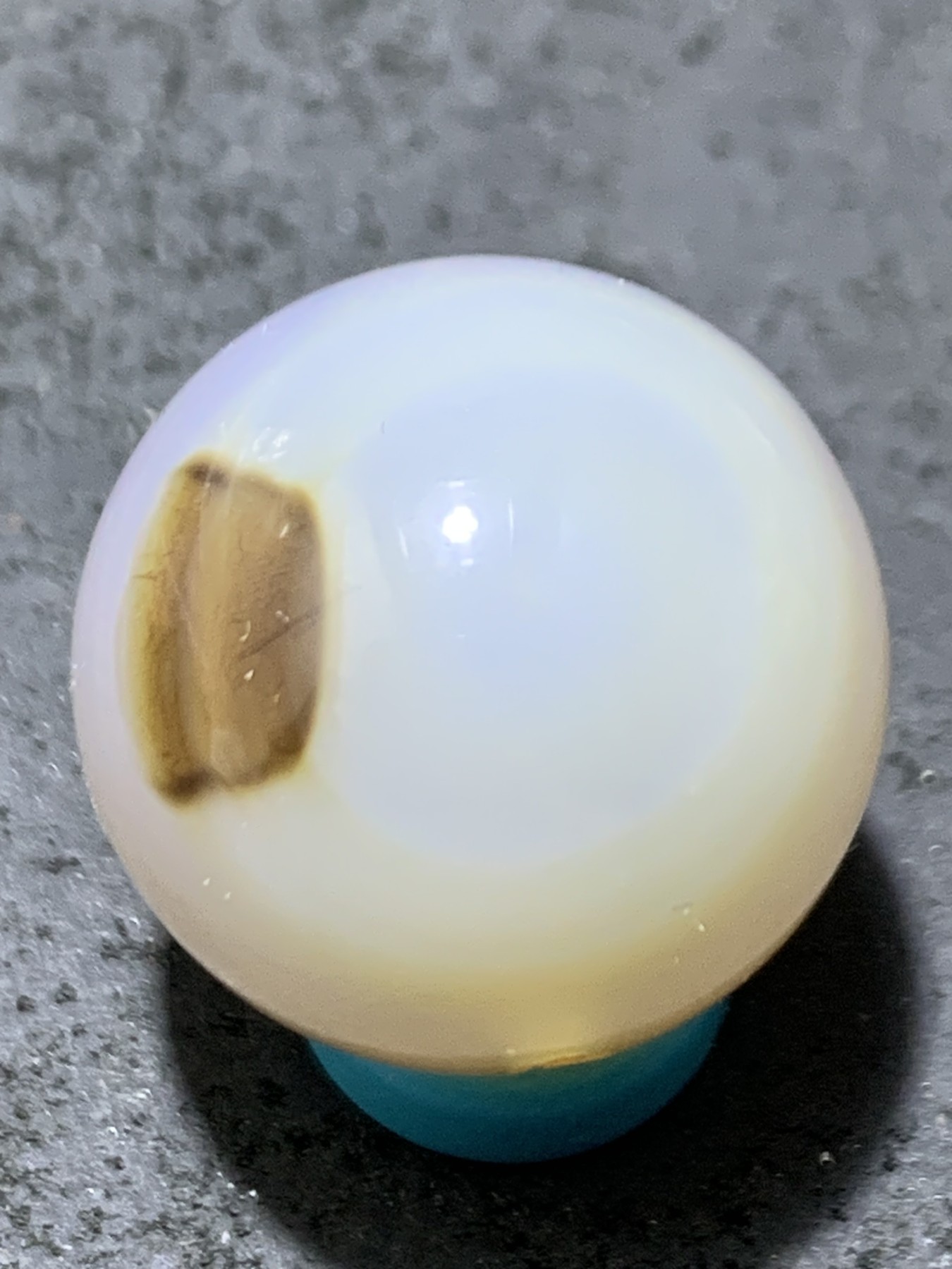 精美高玉化亚光海洋玉髓手工俏色巧雕小猪2.0随形圆珠一个！