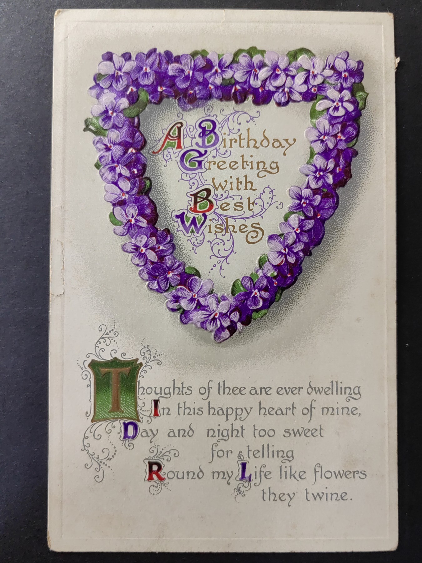 欧洲古典明信片封专场（拍卖）第②⑦场 欧洲古典明信片（祝福卡 生日快乐 压花片）