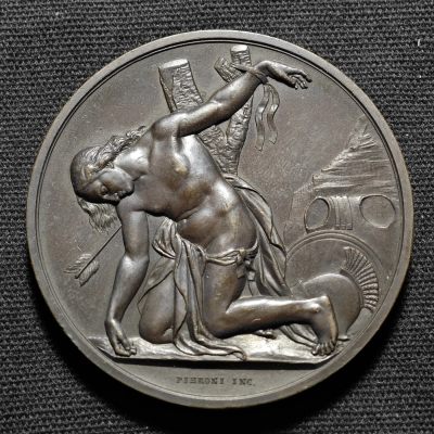 【德藏】世界币章拍卖第56期（全场顺丰包邮） - 1888年 意大利圣塞巴斯蒂安节纪念大铜章 直径约： 52.5mm，重约：72.5g