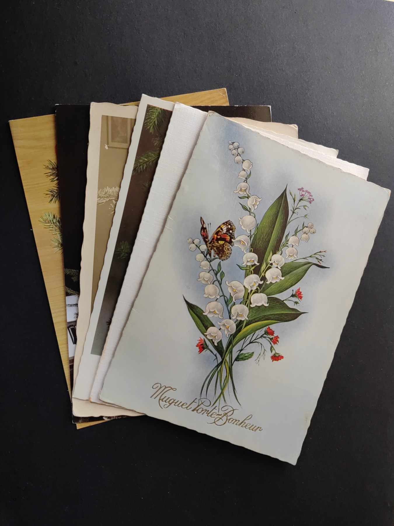 欧洲古典明信片封专场（拍卖）第②⑦场 彩色明信片6件（其中一张是1936年）