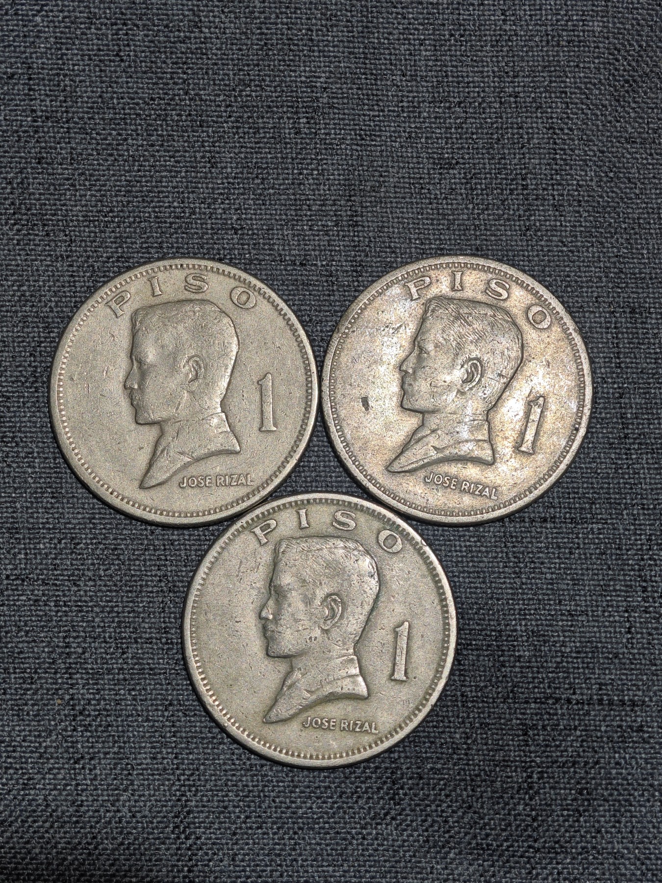 外国硬币收藏店专场第一期 菲律宾1972-1974年1比索3枚