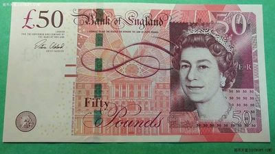 英国2010年50镑 F序列 签名如图 欧洲纸币 实物图 UNC - 英国2010年50镑 F序列 签名如图 欧洲纸币 实物图 UNC