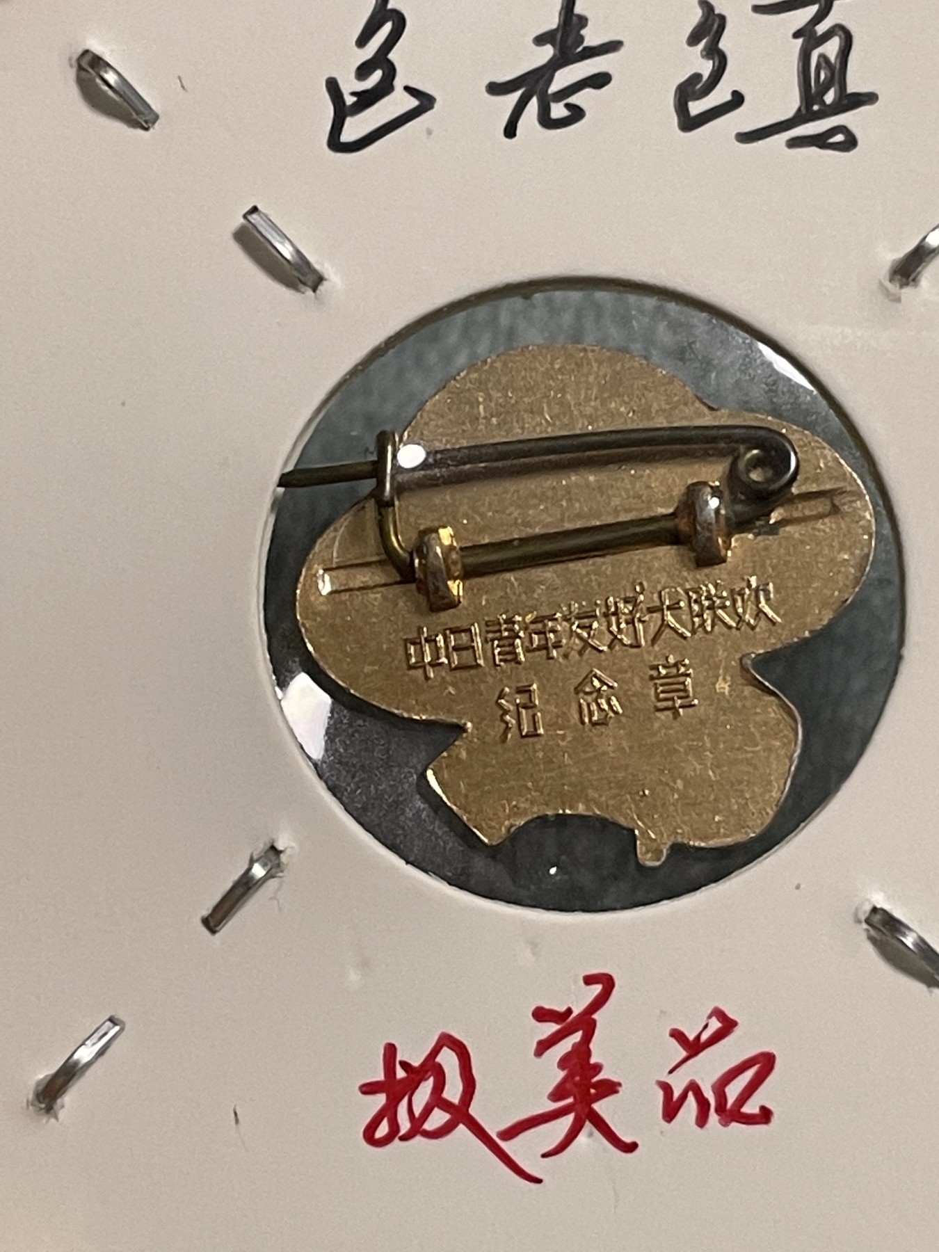 徽章、纸币、杂项币专场 中日青年友好大联欢纪念章，珍稀版