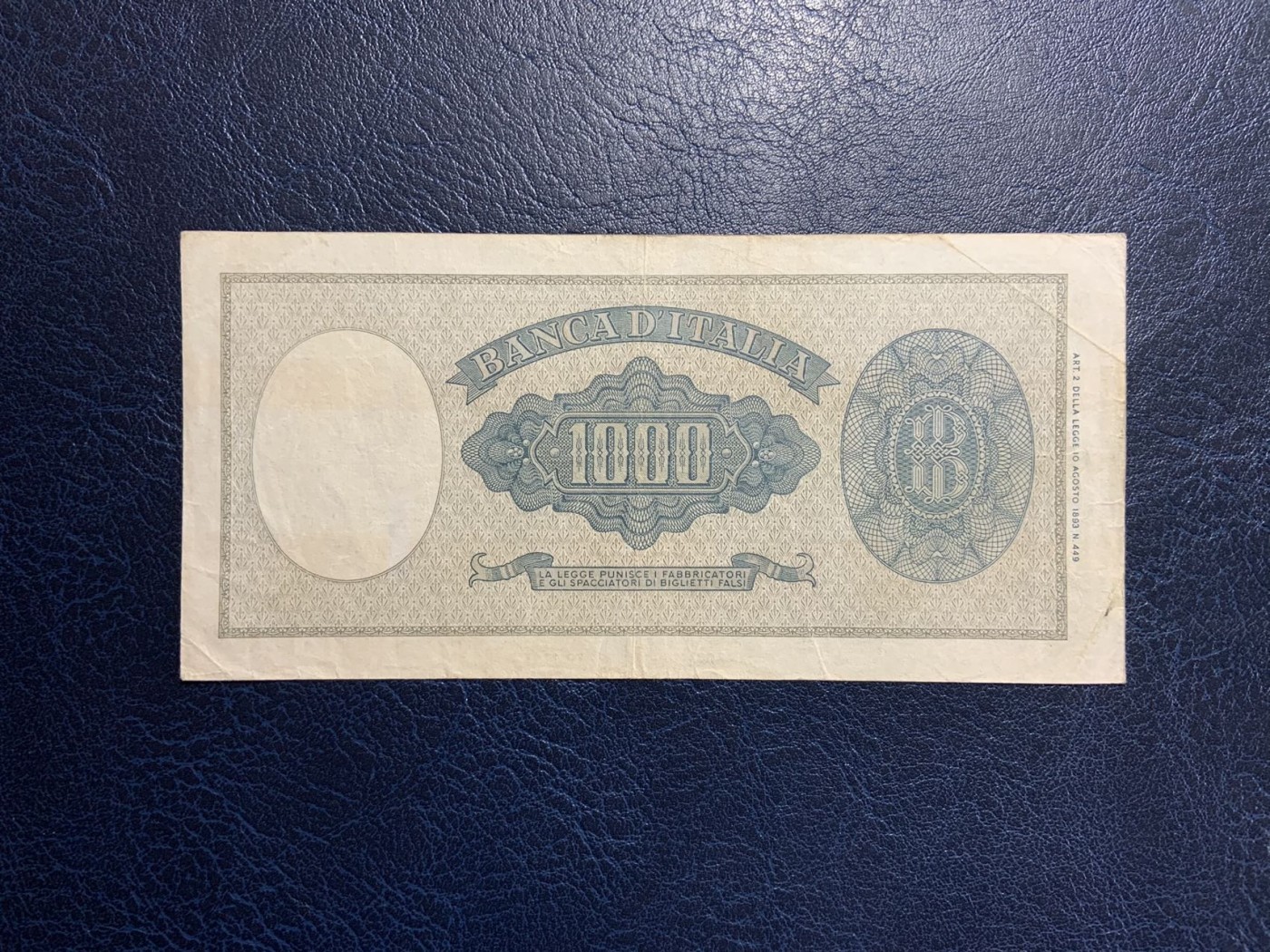 收藏联盟Quantum Auction 第304期拍卖  意大利1959年1000里拉 品相如图 取材名画