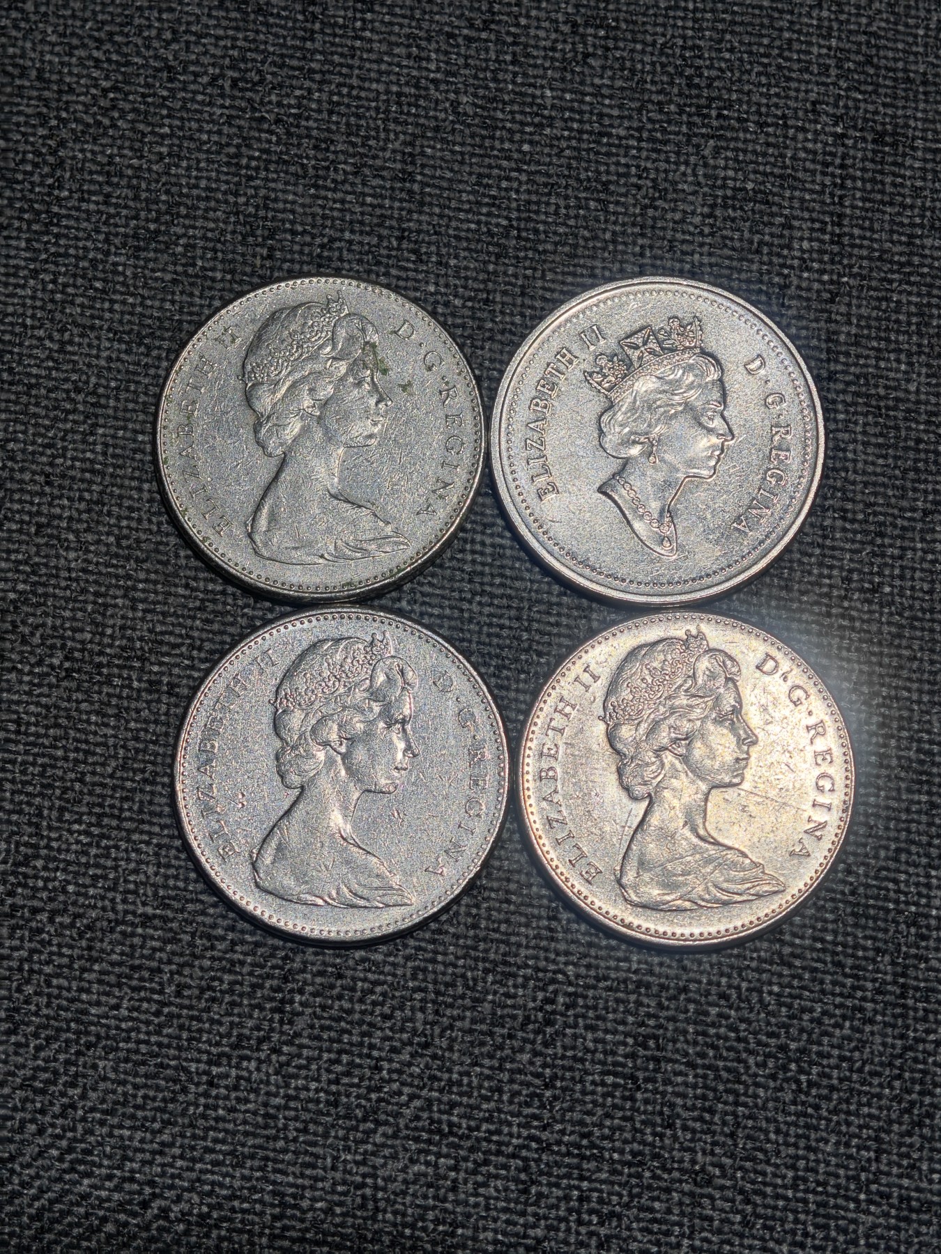 外国硬币收藏店专场第一期 加拿大不同年份大海狸5分4枚