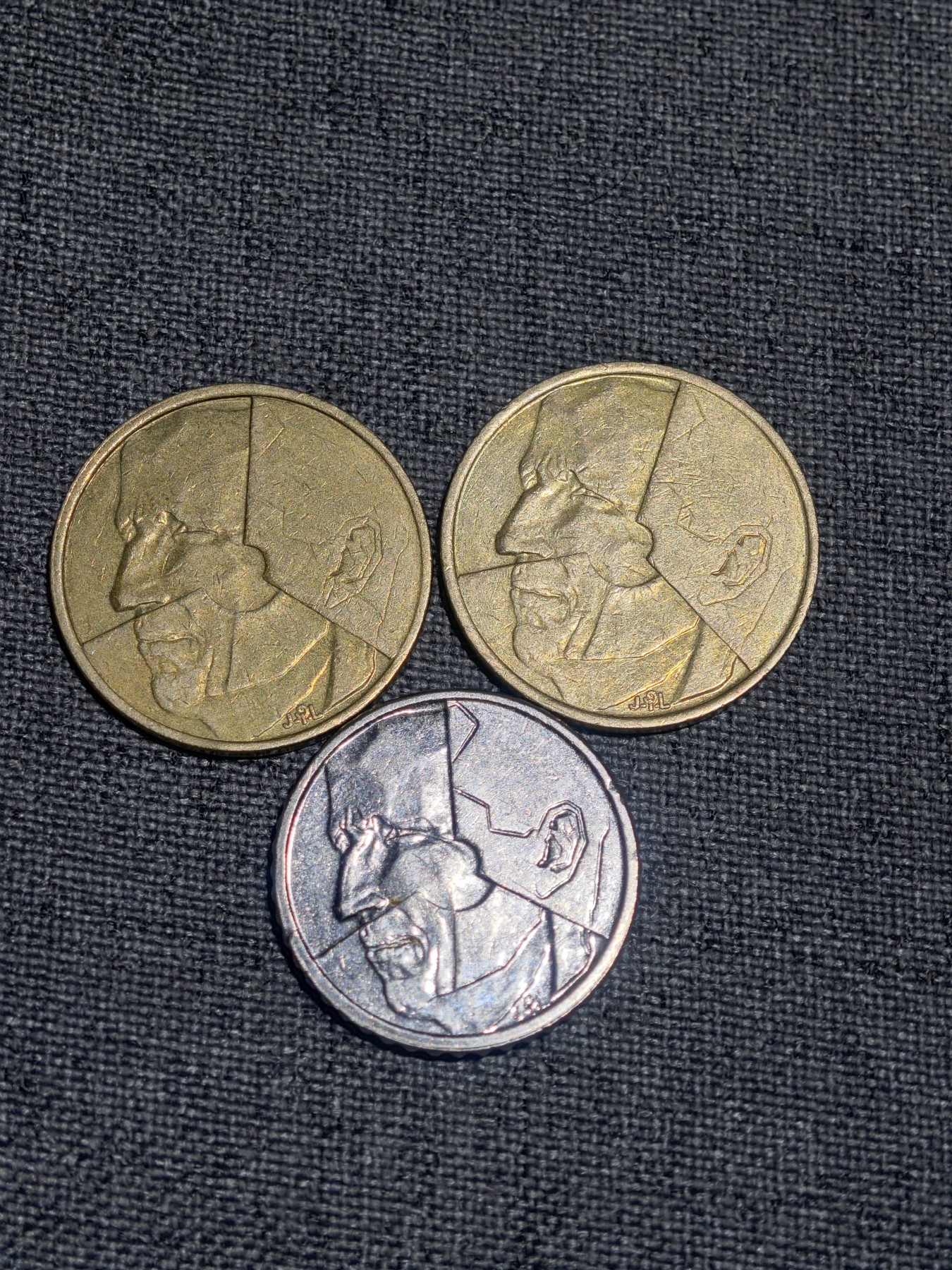 外国硬币收藏店专场第一期 比利时5、50法郎3枚