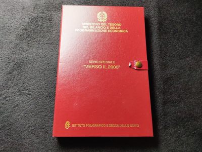 巴斯克收藏第196期 卡册，套币，封装专场 11月28/29/30 号三场连拍 全场包邮 - 意大利 1998-2000年 走向2000年系列纪念银套币 6枚