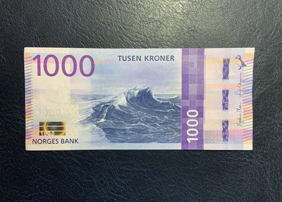 收藏联盟Quantum Auction 第304期拍卖  - 挪威2019年1000克朗 品相UNC 角微瑕 稀缺大海浪🌊
