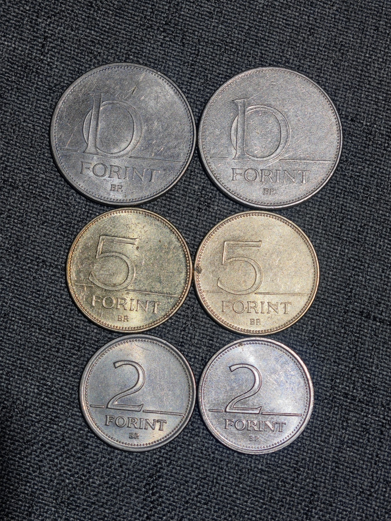 外国硬币收藏店专场第一期 匈牙利10、5、2福林共6枚