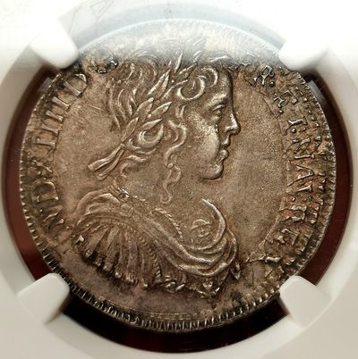 荐！1655L法国太阳王路易十四1/2埃居NGC-AU58视觉感极佳！