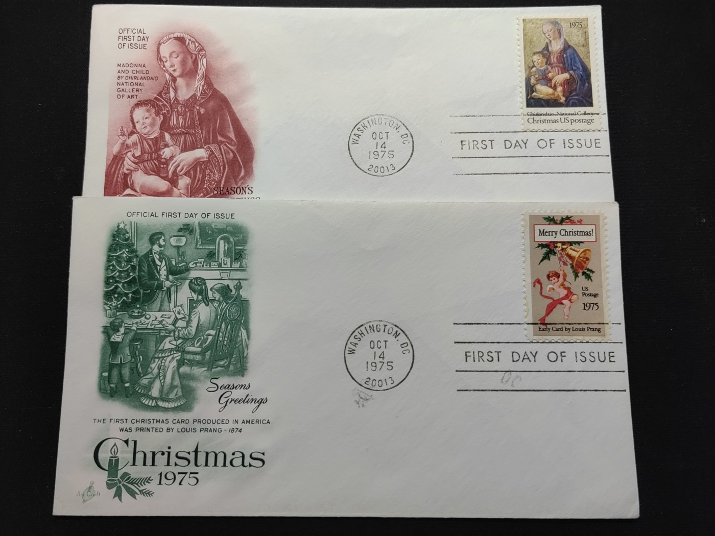 中外邮品精选专场（拍卖）第②⑧场 美国1983年 圣诞节快乐祝福（文字雕刻版）