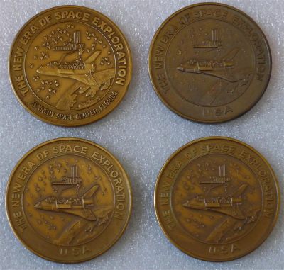 世界钱币章牌书籍专场拍卖第124期 - 1981-1982年 美国 肯尼迪航天中心 哥伦比亚飞船 纪念章 4枚