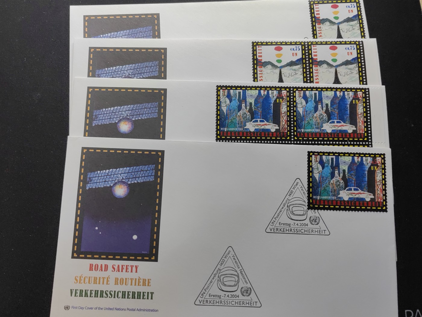 中外邮品精选专场（拍卖）第②⑧场 联合国2004 交通安全禁酒驾 一套