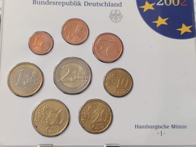 燕姐换藏第67拍 德国2002年J厂欧元首年套币