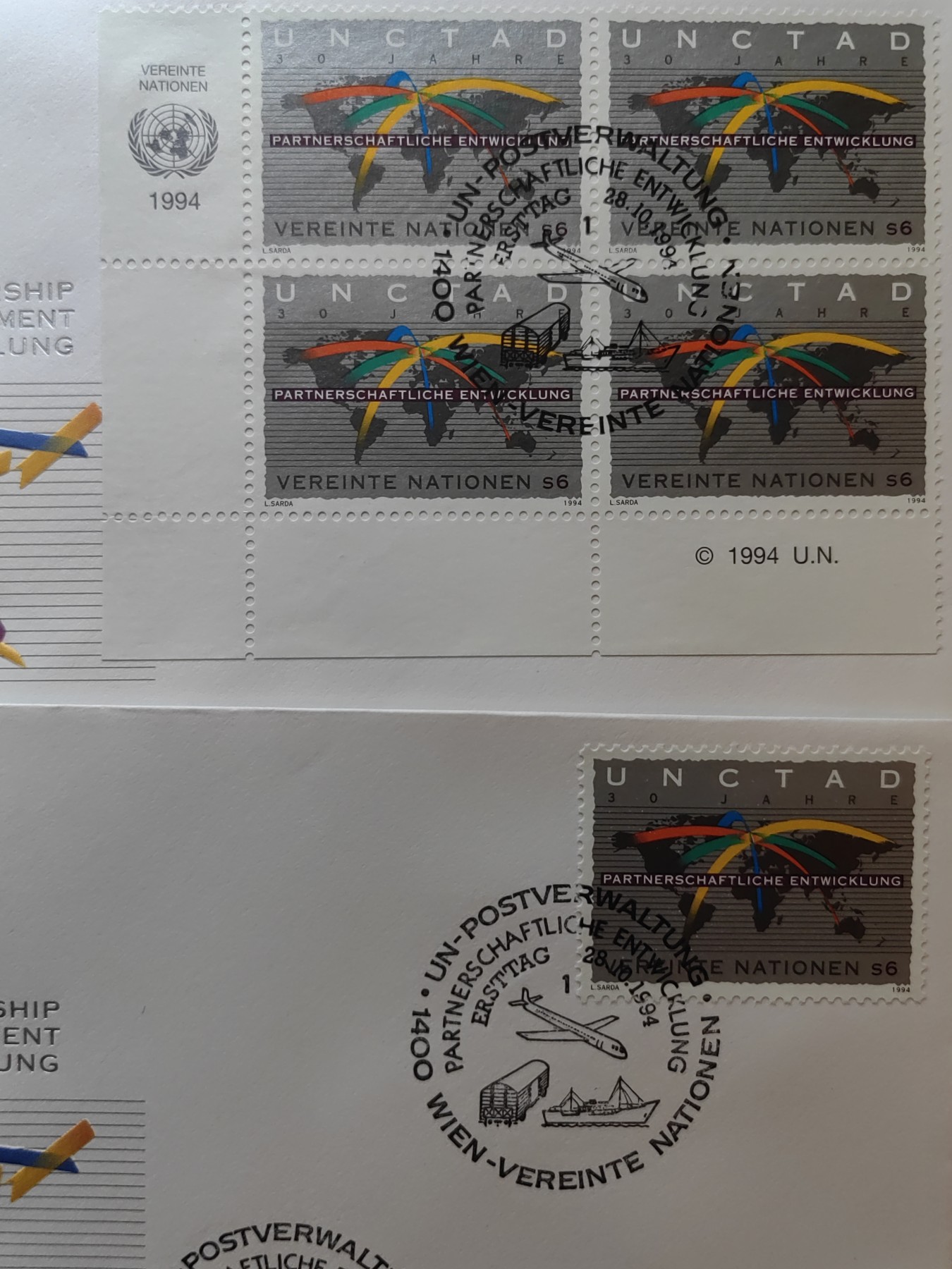 中外邮品精选专场（拍卖）第②⑧场 联合国1994年 贸易发展会议地图