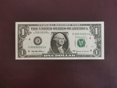美国纸币 1999年 1美元 无47靓号 全新UNC - 美国纸币 1999年 1美元 无47靓号 全新UNC