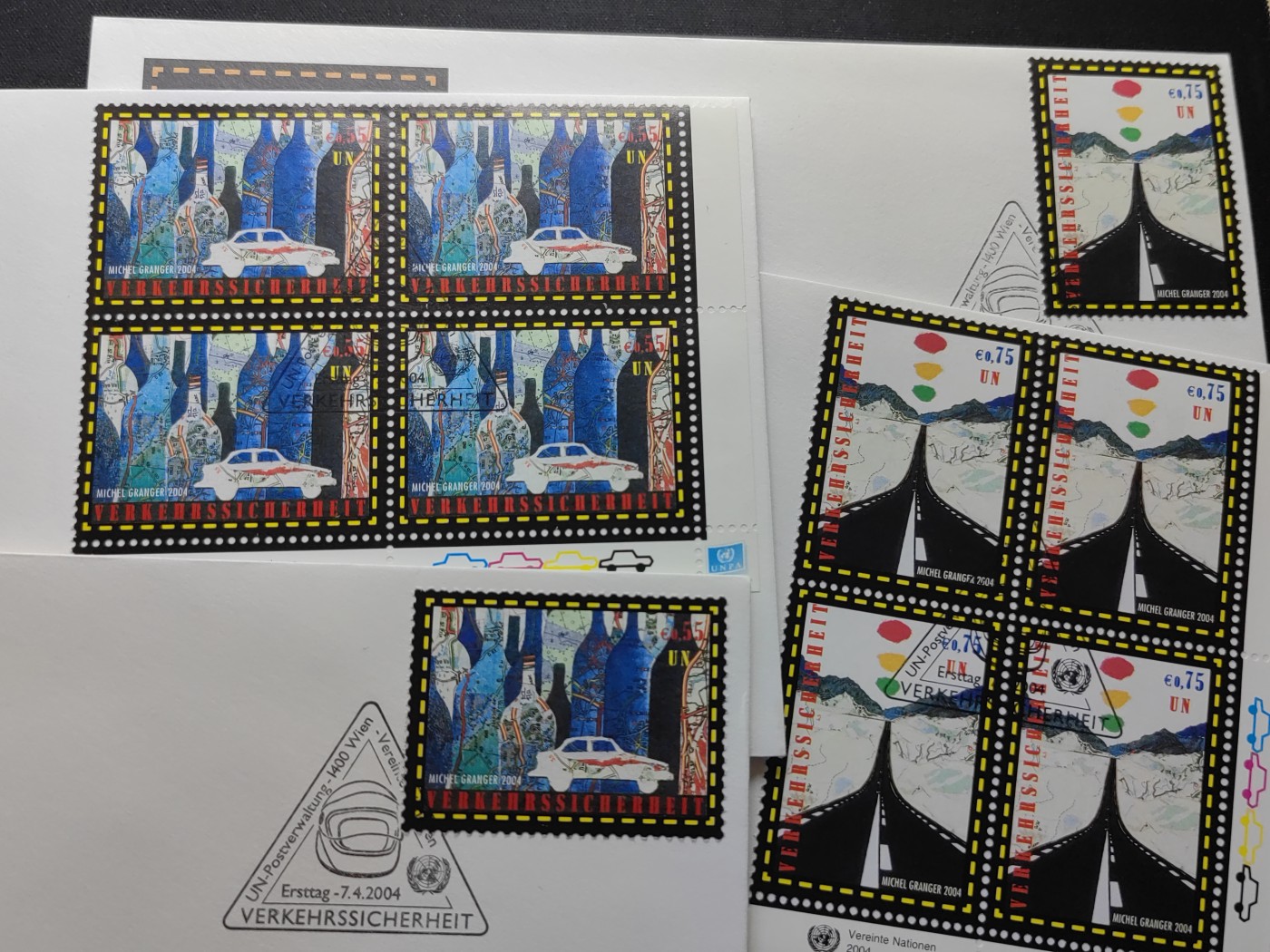 中外邮品精选专场（拍卖）第②⑧场 联合国2004 交通安全禁酒驾 一套
