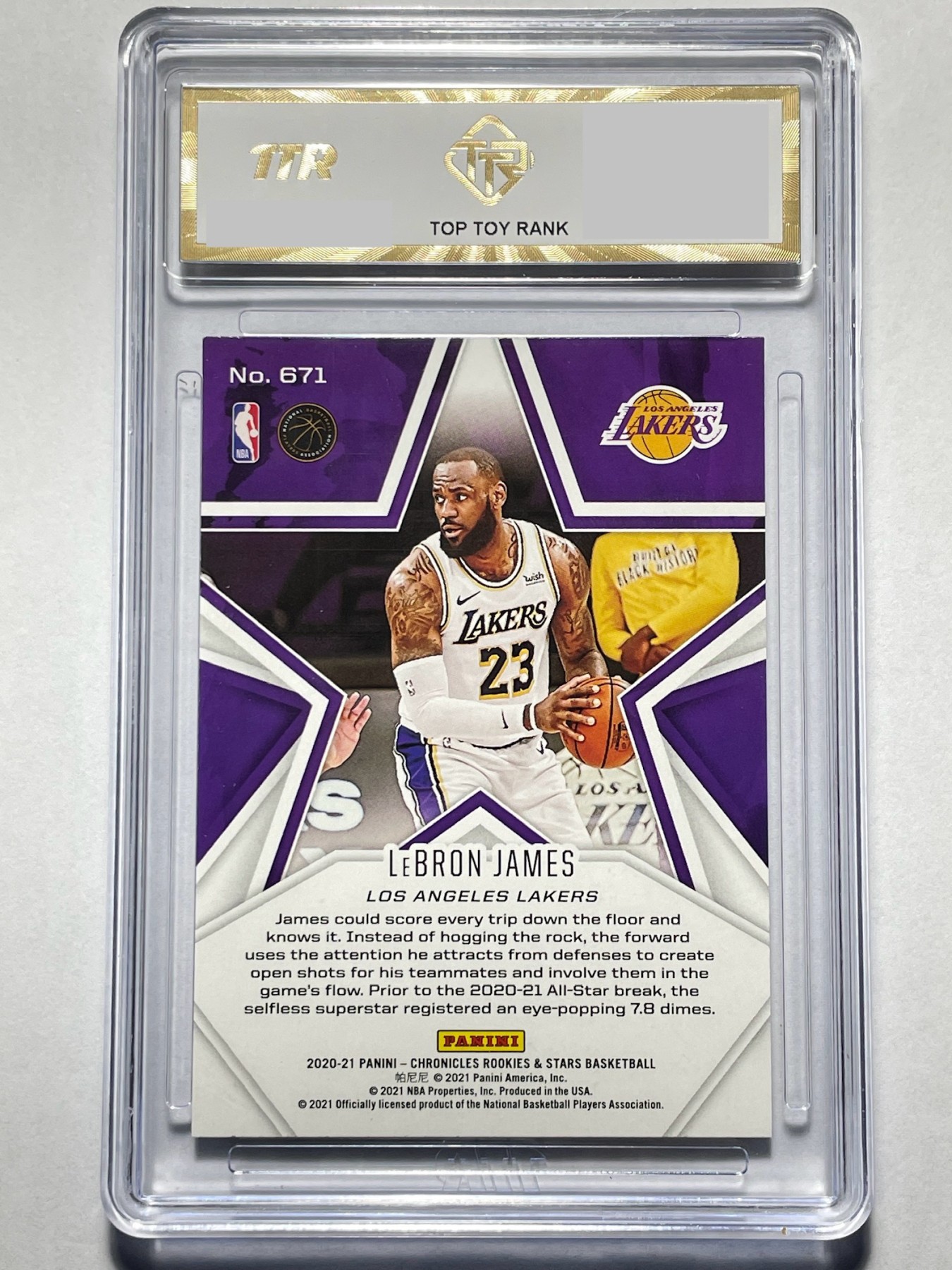 【德藏】卡牌拍卖第6期【无每件最低收费！！！】 NBA 2020 PANINI 编年史 洛杉矶湖人 小皇帝 勒布朗·詹姆斯 星星特卡 TTR 8.5