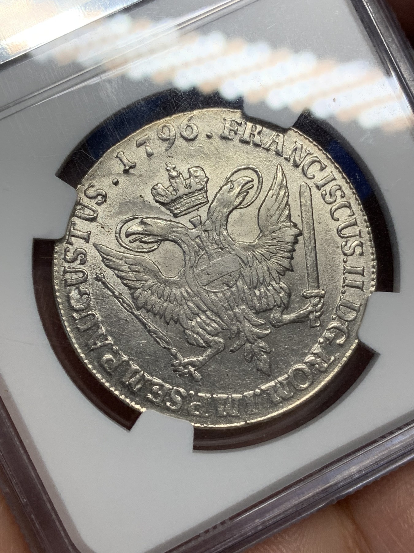 《竞宝斋》第216场-周日，周一 2场 (全场包邮) NGC-MS61 德国 1796年 汉堡自由市 32先令银币 早期汉堡徽章,非常少见,更高分仅三枚