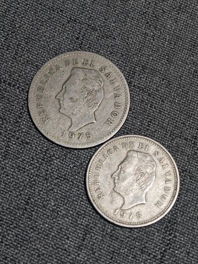 外国硬币收藏店第2期 - 萨尔瓦多1975年10分、5分钢制币2枚