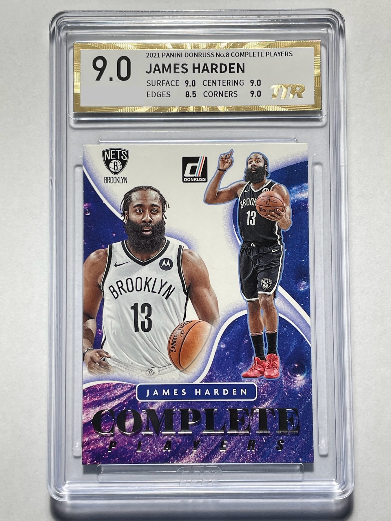 【德藏】卡牌拍卖第6期【无每件最低收费！！！】 NBA 2021 PANINI donruss 布鲁克林篮网 大胡子 詹姆斯·哈登 TTR 9