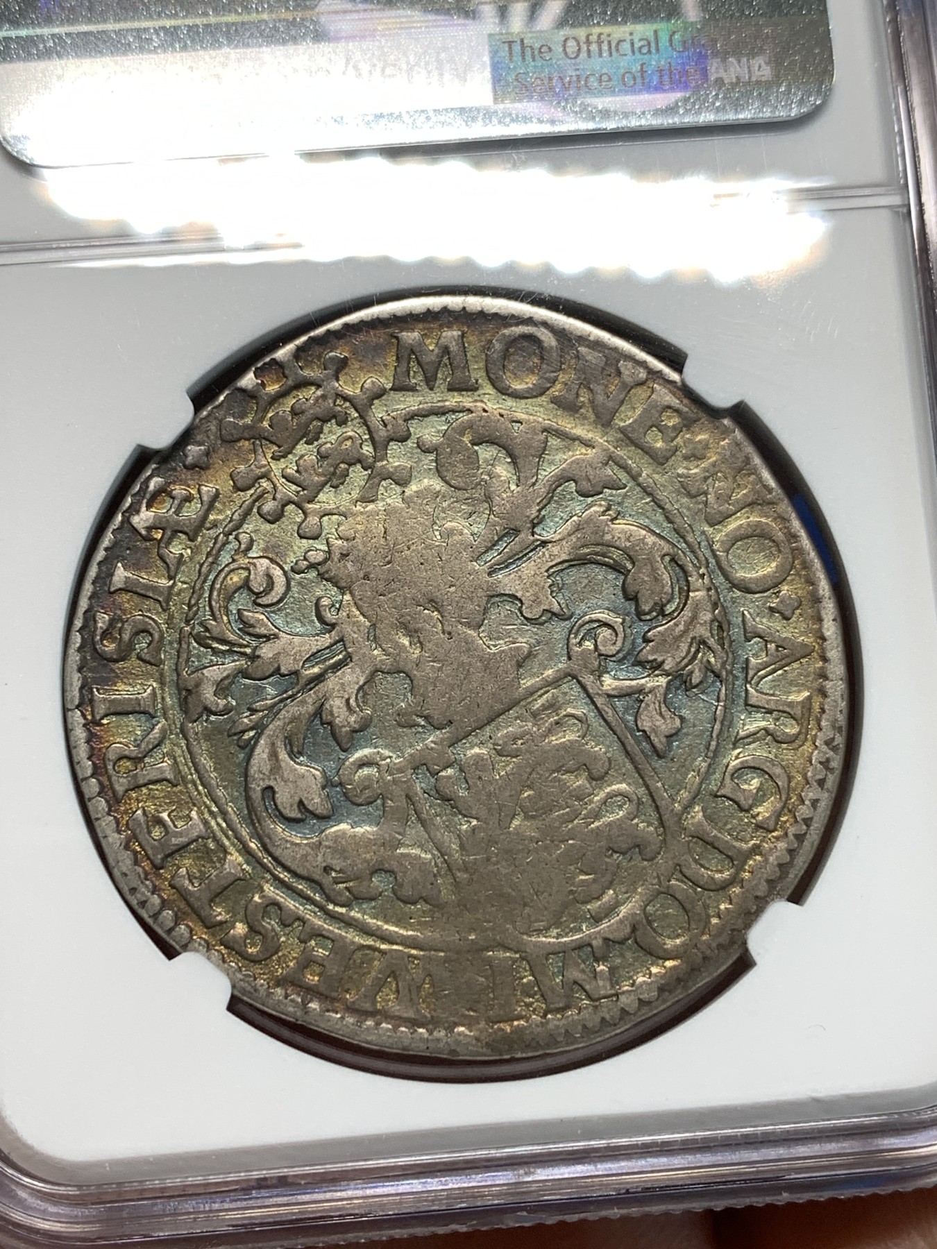 《竞宝斋》第216场-周日，周一 2场 (全场包邮) NGC VG10 荷兰1588年西弗里斯兰执剑 1RD400多年传承 第二个入盒亚军分