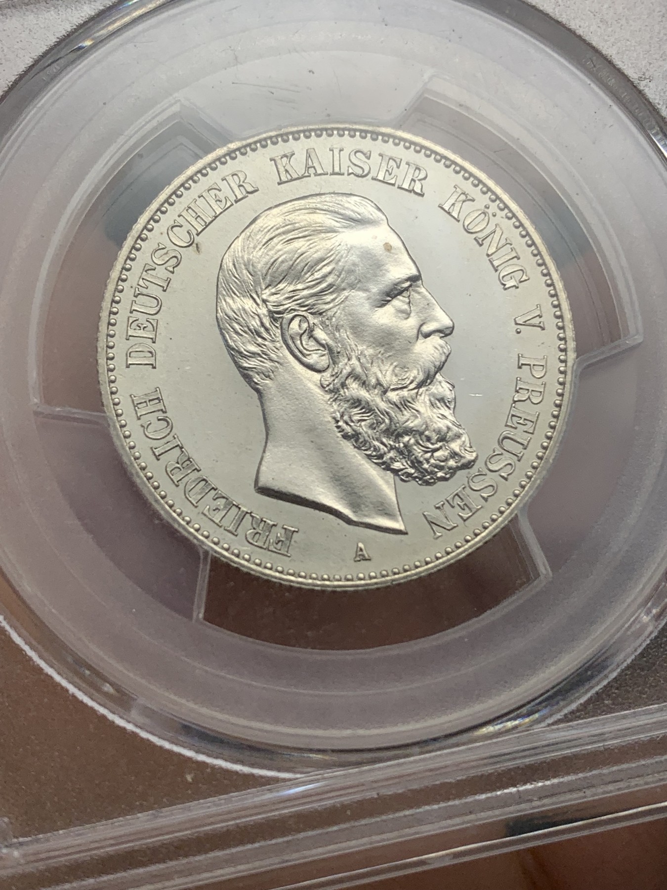 《竞宝斋》第216场-周日，周一 2场 (全场包邮) PCGS-PR63 德国1888年腓特烈三世 精致2马克银币 稀少品种 普制已经少见了，精制更难得
