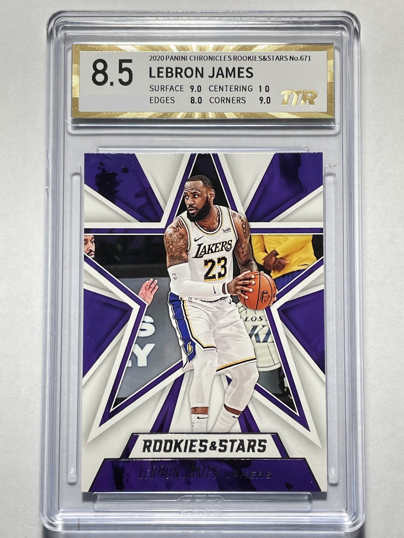 【德藏】卡牌拍卖第6期【无每件最低收费！！！】 NBA 2020 PANINI 编年史 洛杉矶湖人 小皇帝 勒布朗·詹姆斯 星星特卡 TTR 8.5