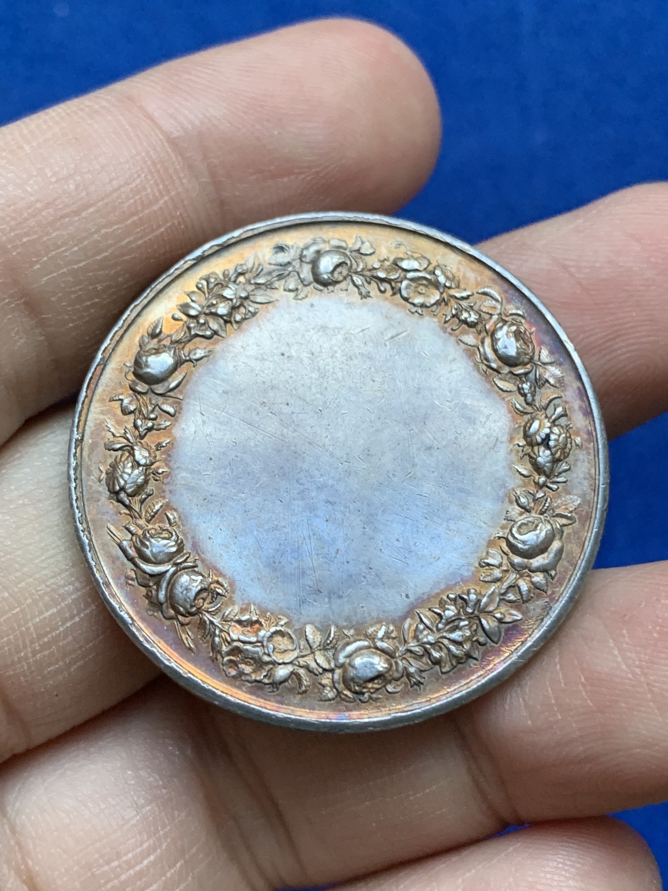 《竞宝斋》八角与章专场 第217场-周日，周一 2场 (全场包邮) 法国结婚纪念银章，22.17g，36.6mm，丰饶角边铭