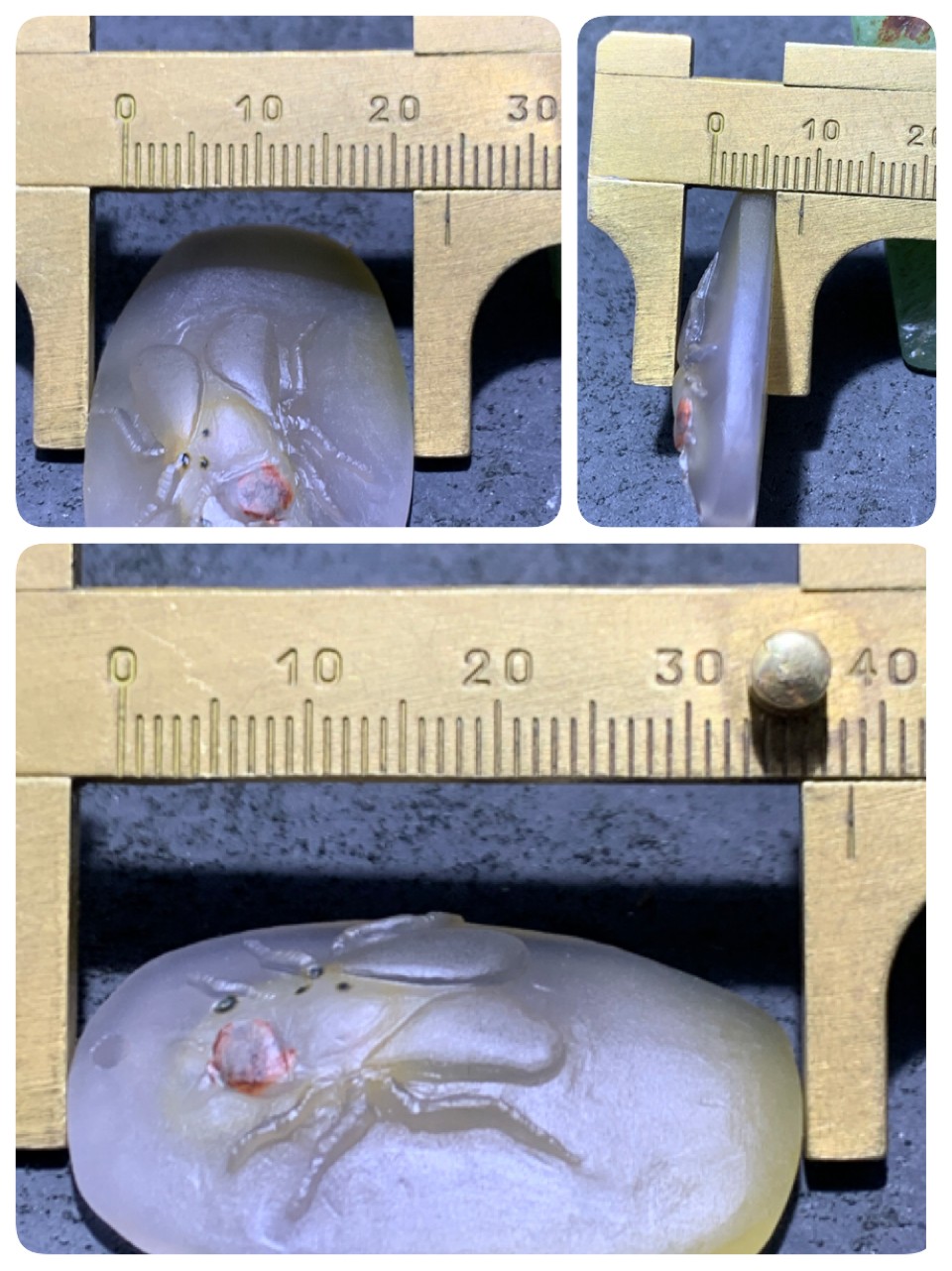 精美高润度冻料冰飘蒙料战国红玛瑙手工俏色巧雕刻蝇吊坠一个
