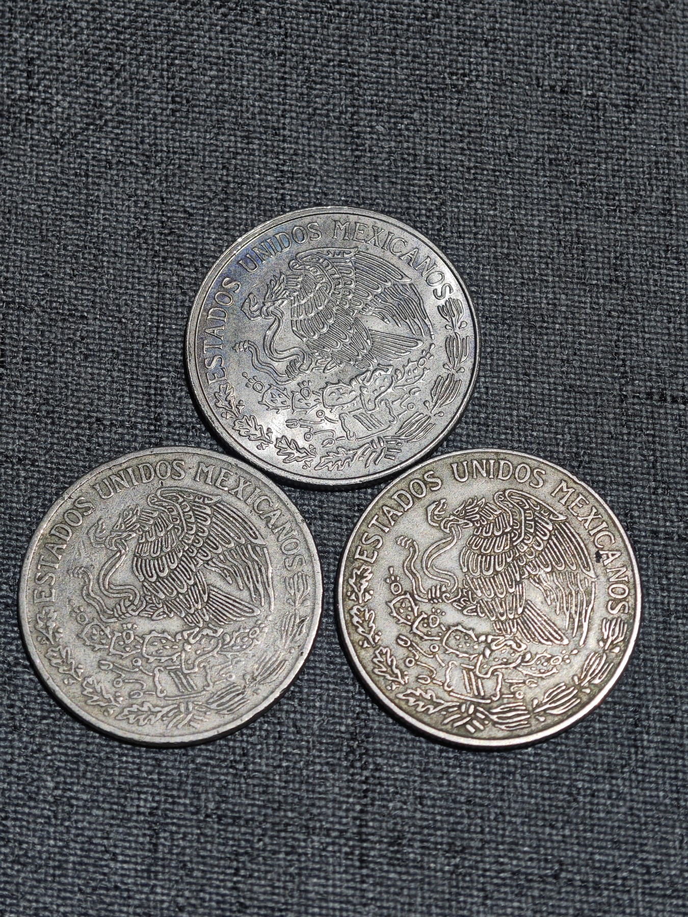 外国硬币收藏店第2期 墨西哥70年代1比索3枚