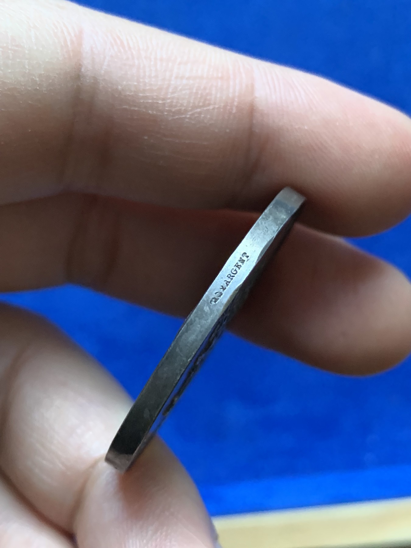 《竞宝斋》八角与章专场 第217场-周日，周一 2场 (全场包邮) 法国图卢兹花卉银质jeton，23.38g，35.7mm，丰饶角2银标，边有磕