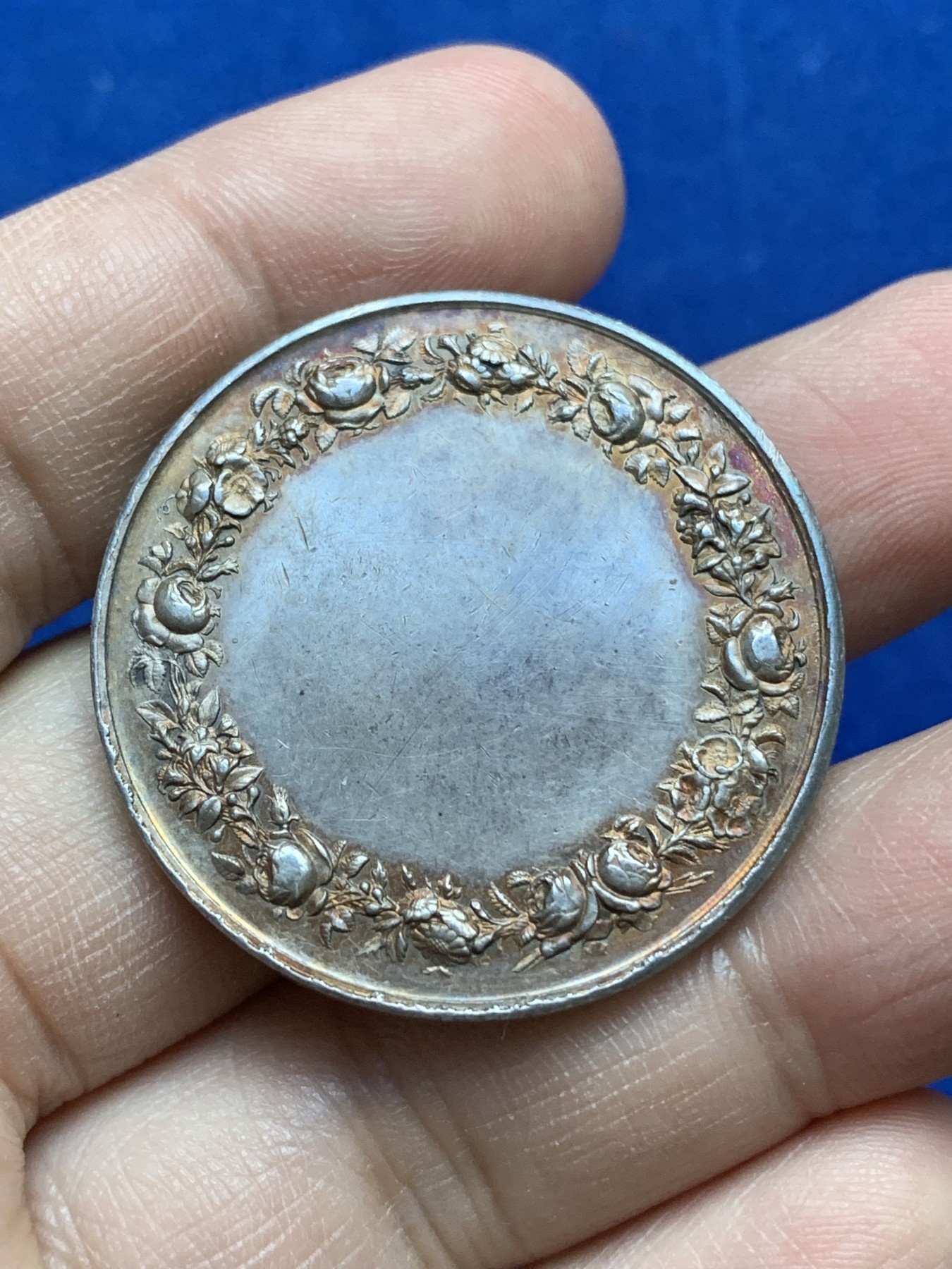 《竞宝斋》八角与章专场 第217场-周日，周一 2场 (全场包邮) 法国结婚纪念银章，22.17g，36.6mm，丰饶角边铭