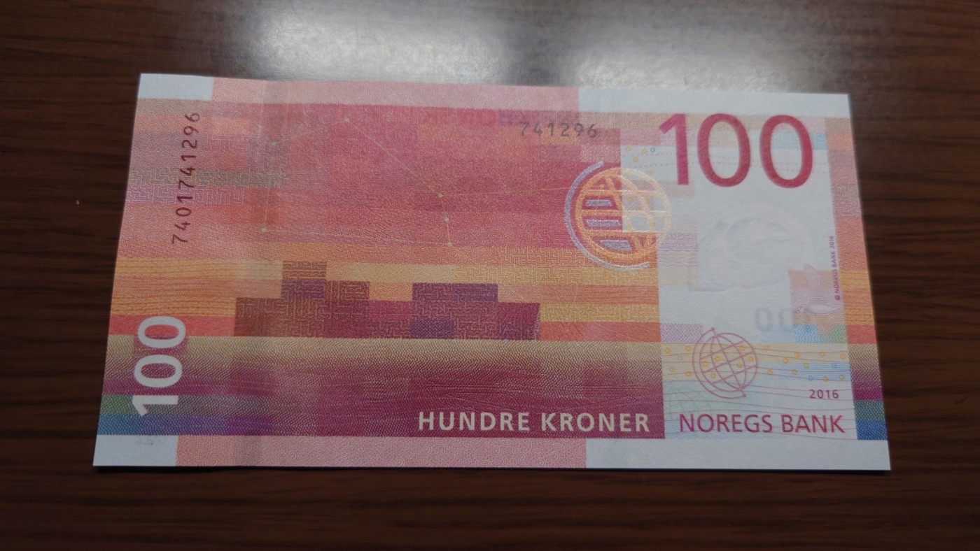 【世界钱币】精选微拍第83期暨2023年第三十期 少量硬货无底价起拍 挪威100克朗 全新绝品尾号1296