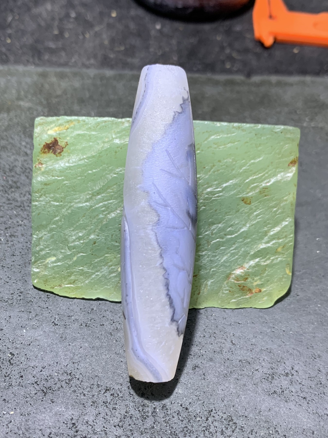 精美亚光高玉化冰飘巴西玛瑙手工俏色巧雕一叶成佛吊坠（把件）一个