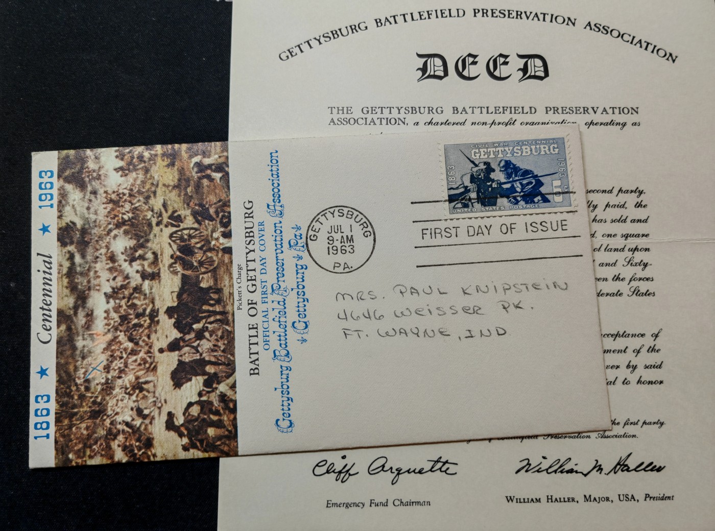 多国古典明信片、邮封、专场（拍卖）第②⑨场 1963美国 葛底斯堡战役100周年 