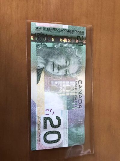 加拿大纸币，加拿大20，品相如图