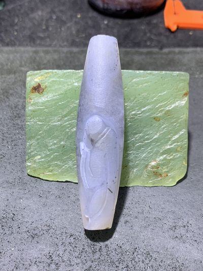 精美亚光高玉化冰飘巴西玛瑙手工俏色巧雕一叶成佛吊坠（把件）一个 - 精美亚光高玉化冰飘巴西玛瑙手工俏色巧雕一叶成佛吊坠（把件）一个