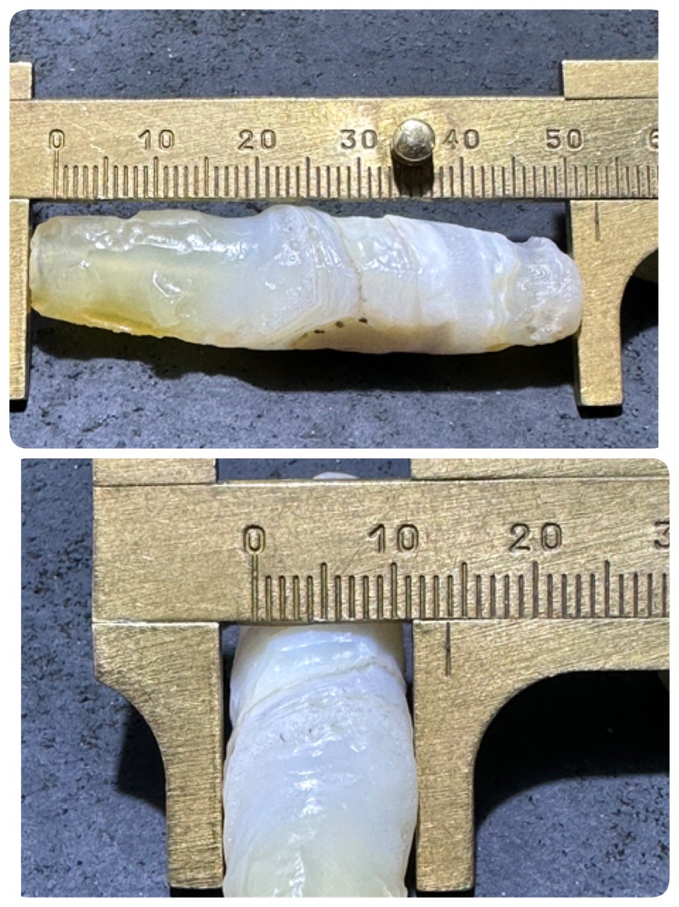 精美马达加斯加精品高玉化海洋玉髓风化纹大桶珠一颗！