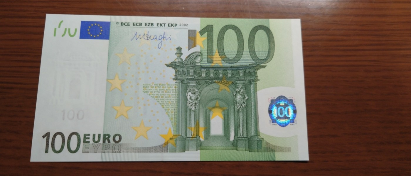 【世界钱币】精选微拍第83期暨2023年第三十期 少量硬货无底价起拍 2002年100欧元 三签 全新绝品无47尾8