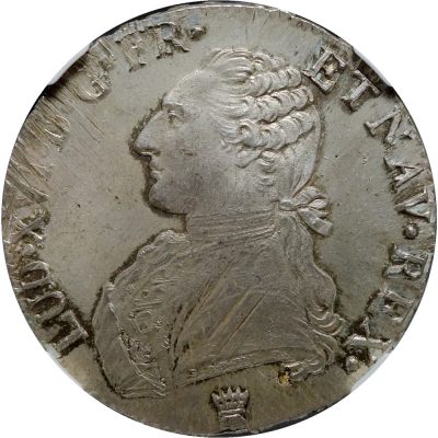 【雨安特拍】【北京国际钱币博览会】 - 法国路易十六1埃居1784年 NGC-MS64 顶级品相 减重横极少 难得精品