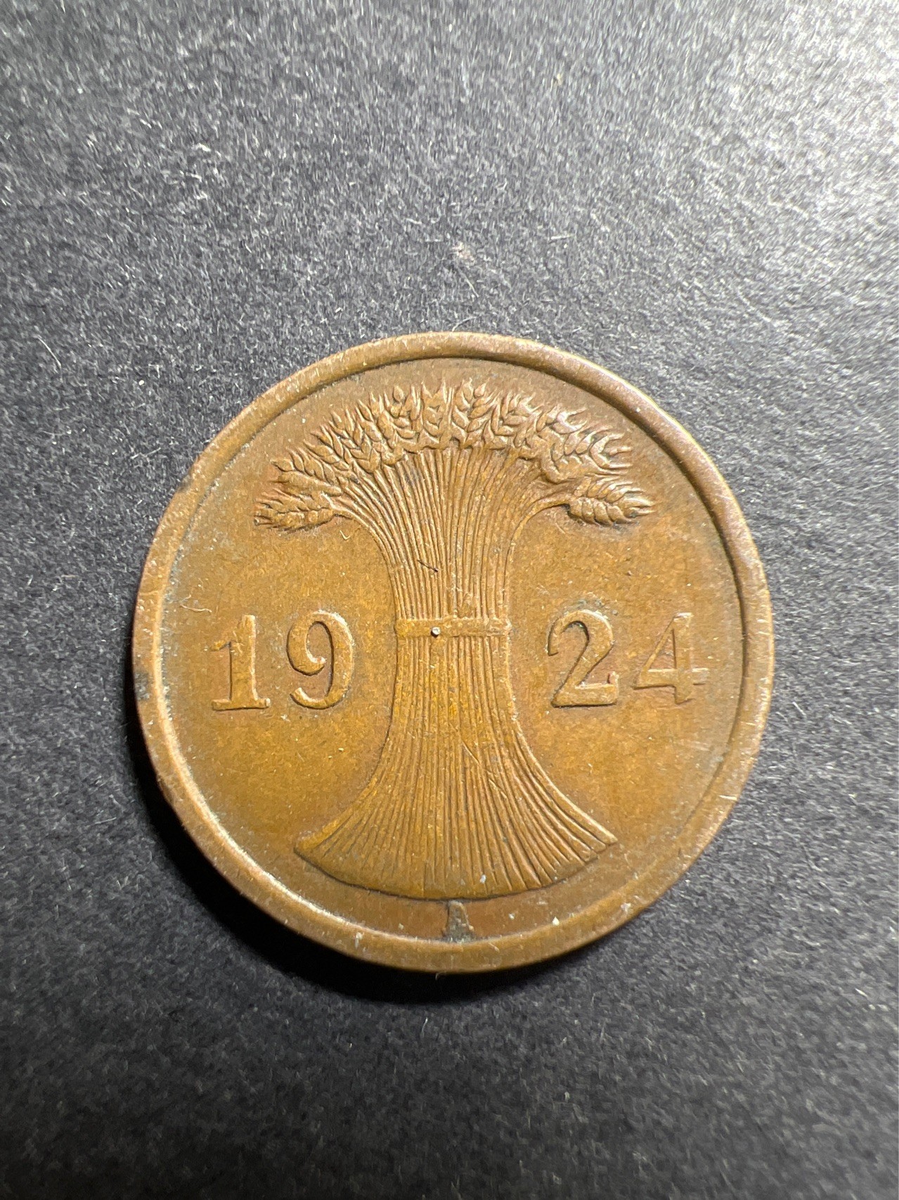 【8个洞收藏】第30场★ 0起1加★硬币专场 新规则实施  德国魏玛时期2芬尼铜币 1924年